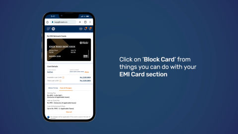 How to block your Insta EMI Card