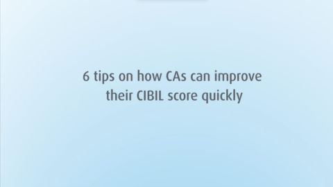 How can Chartered Accountants increase their CIBIL score?