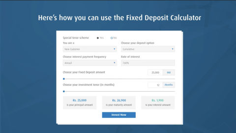 Know your maturity amount with Fixed Deposit Calculator